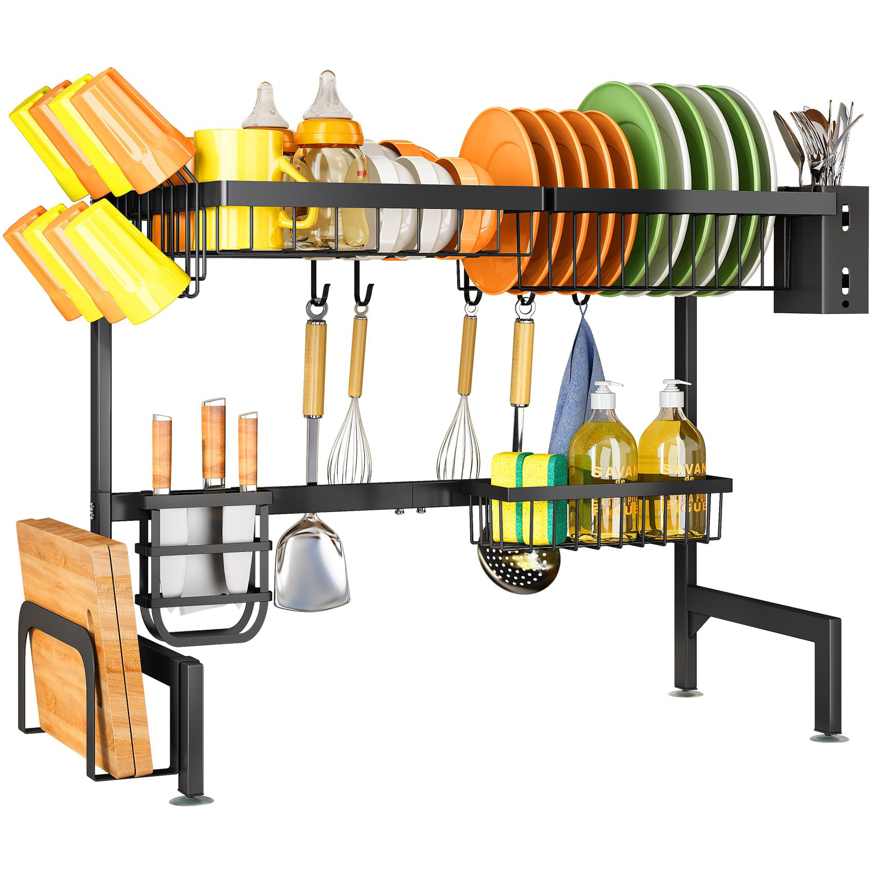 LEERWEI Over The Sink Dish Drainer Drying Rack - Expandable (26.8