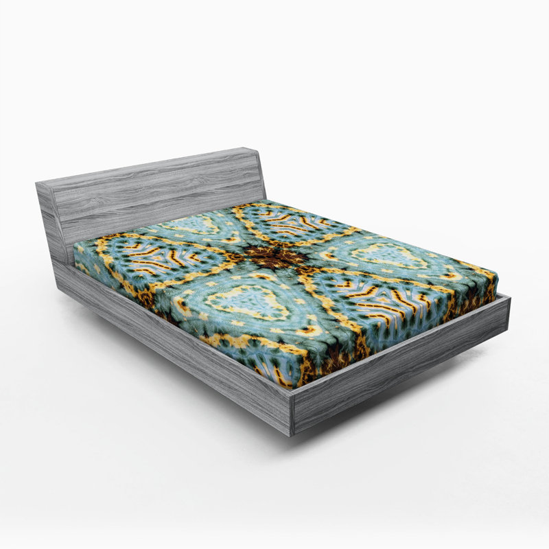 Microfiber Geometric Fitted Sheet, Full Fitted Sheet