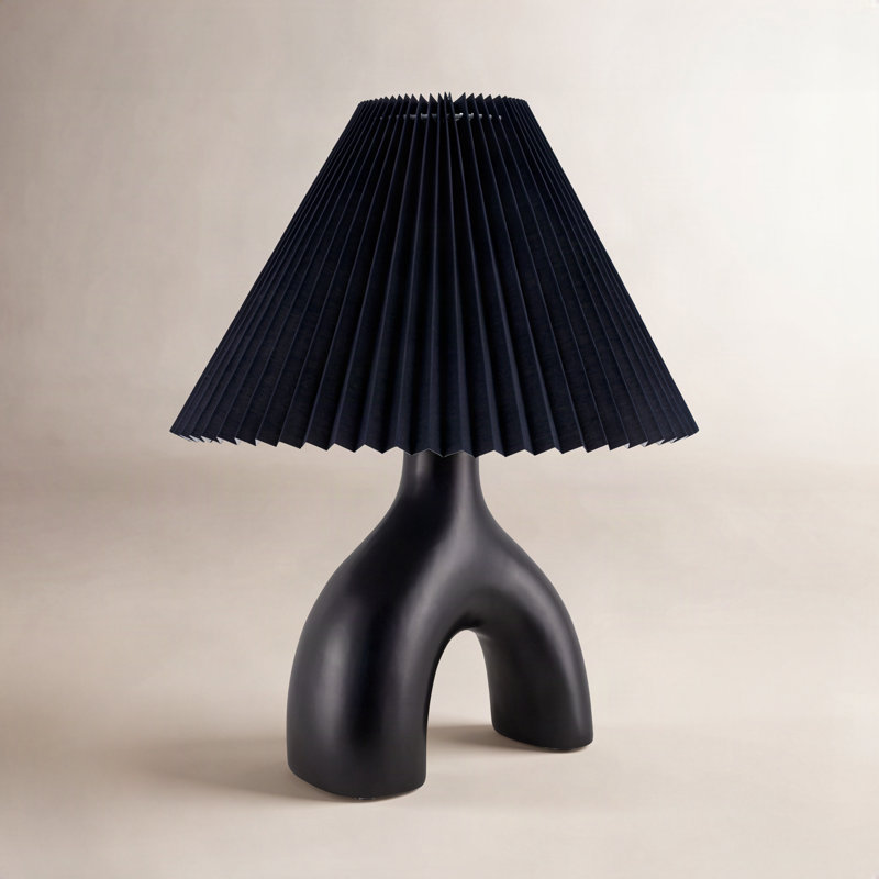 Celes Table Lamp, Black, Black
