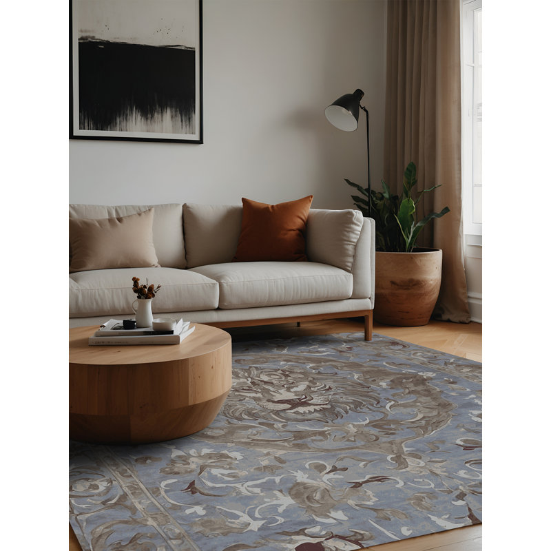 Tapis gris lavable à la machine, Carré 3 pi
