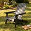 Chaise Adirondack Libo, structure en bois d'acacia gris, panneaux de lattes-121489431