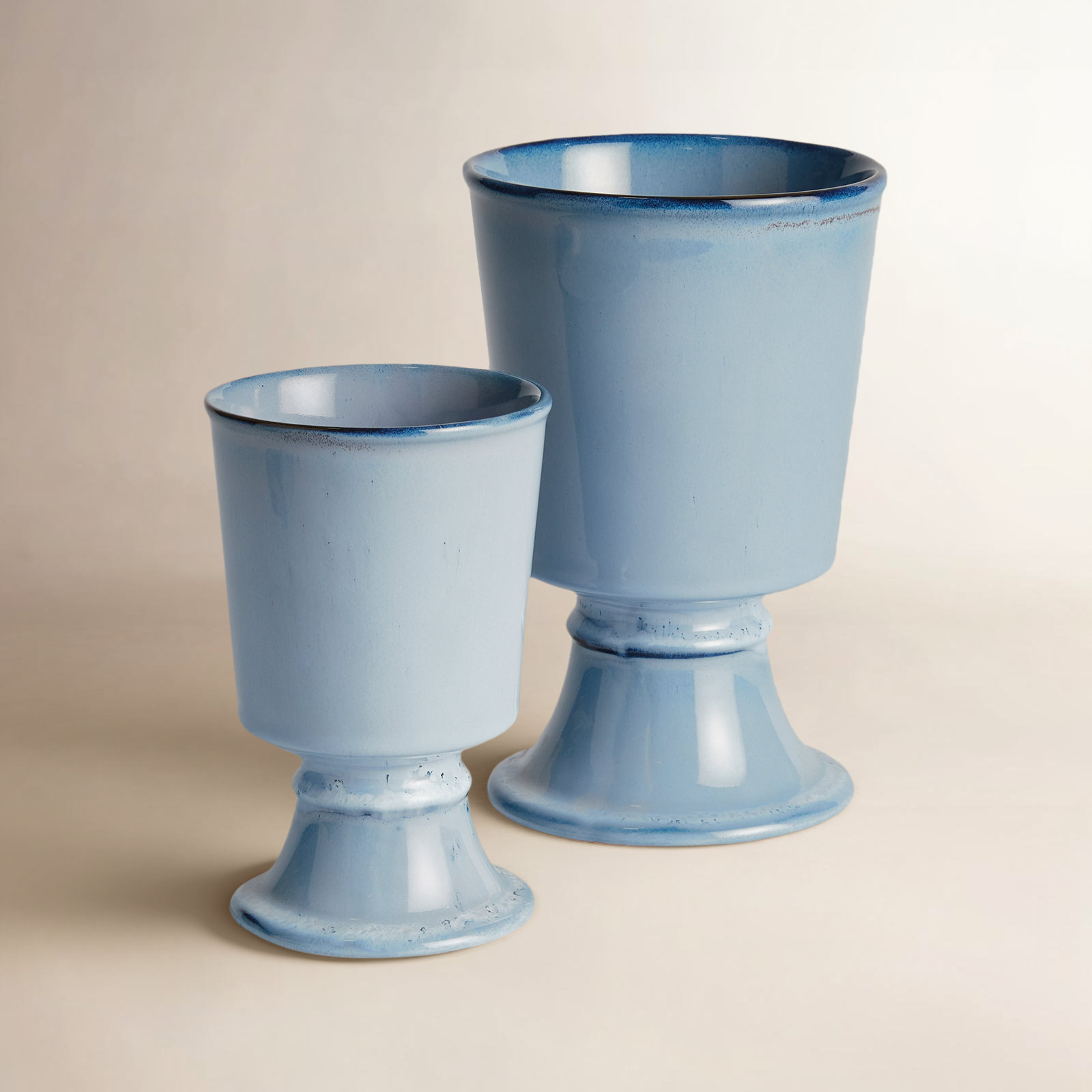 8" Cachepot, Blue