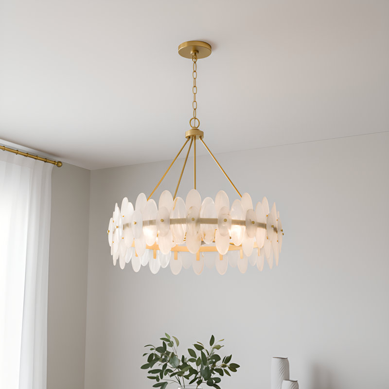 Abigail 6-Light Brushed Gold Pendant Light