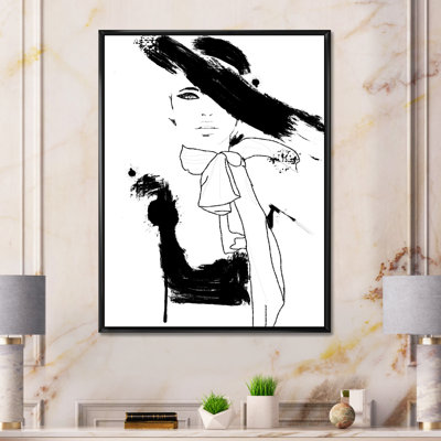 " Beautiful Model Haute Couture Fashion Woman II " Painting Print