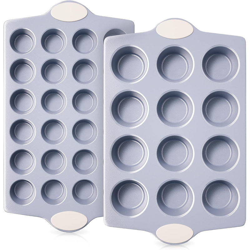 Ensemble de 2 moules à muffins en céramique 12 oz et 24 tasses
