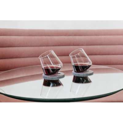 10.5oz. Handmade Crystal Stemless Wine Glass Set