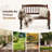 Rustic Wagon-Inspired Solid Wood Patio Bench