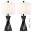 Ensemble de lampes de table noires 23,5 po Lisia