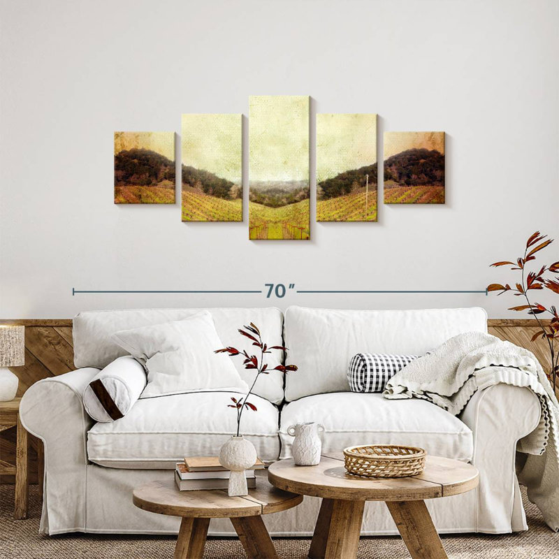 Napa Vineyard Landscape, H 24 po x l 55 po