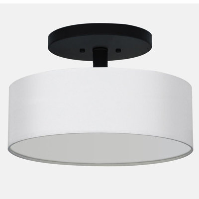 Plafonnier cylindrique semi-encastré à 3 lumières de 16 po