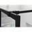 Walk-In Shower Screen 34"X72", Black, Tempered Glass, Easy To Install Door Adjustable Assembly