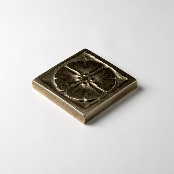 Carreau décoratif en métal 2 po x 2 po, Bronze traditionnel