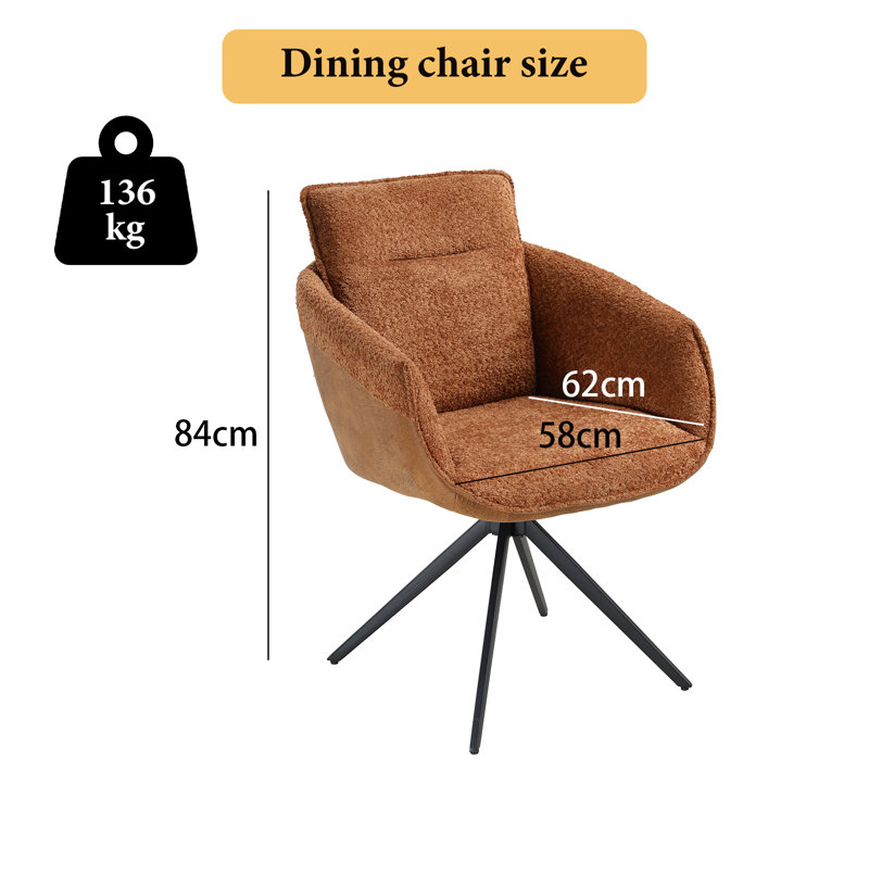 47cm H Upholstered Upholstered Back Armchair in Tan