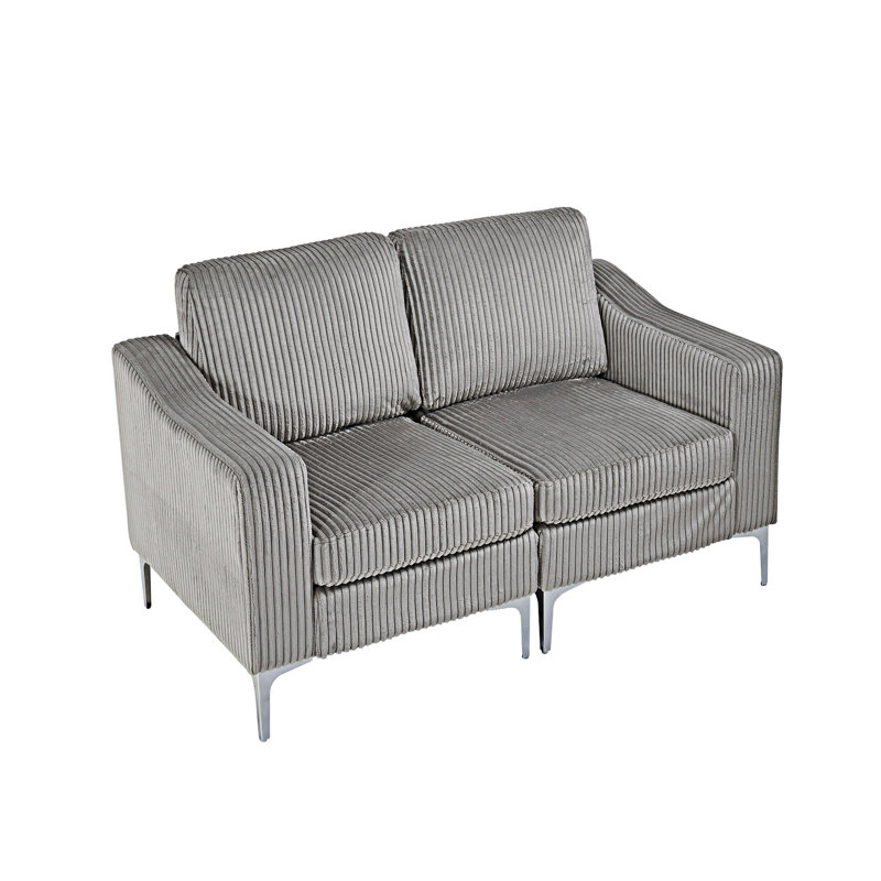 Canapé modulaire à deux places, Gris