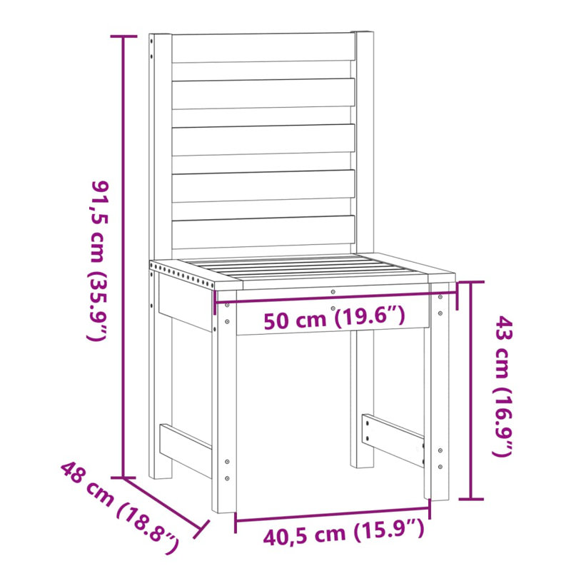 Ensemble de 2 chaises de jardin Vidaxl