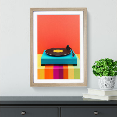 Record Player Colour Field - Framed Print