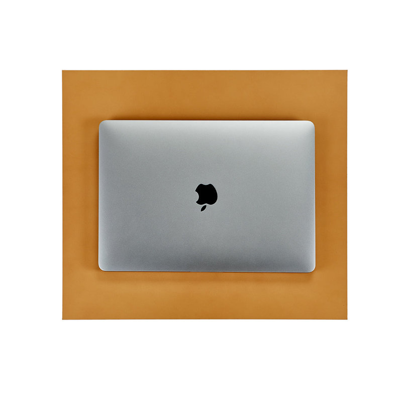 Graphic Image Portable Desk Mat, Double Sided Leather, Combo, Tan/Navy