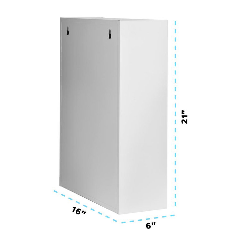 Grande armoire de sécurité médicale à fixation en surface H 21 po x l 16 po x P 6 po, Bleu