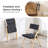 Elegantly Designed Foldable Chair With Solid Wood Frame And Button-Tufted Upholstered Backrest And Seat-263073471