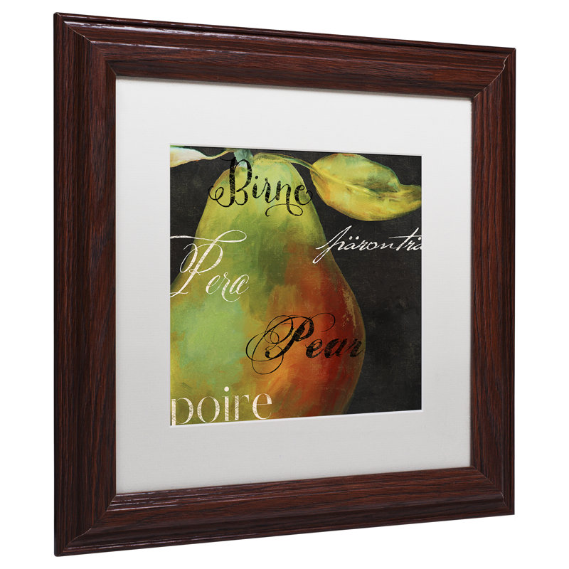 «Painted Pear I» par Jadaya, impression encadrée, H 11 po x l 14 po x P 0,5 po, Blanc
