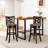 Set Of Bar Stools Swivel Bar Chairs With Footrest, Lattice Backrest-899161090-899161215