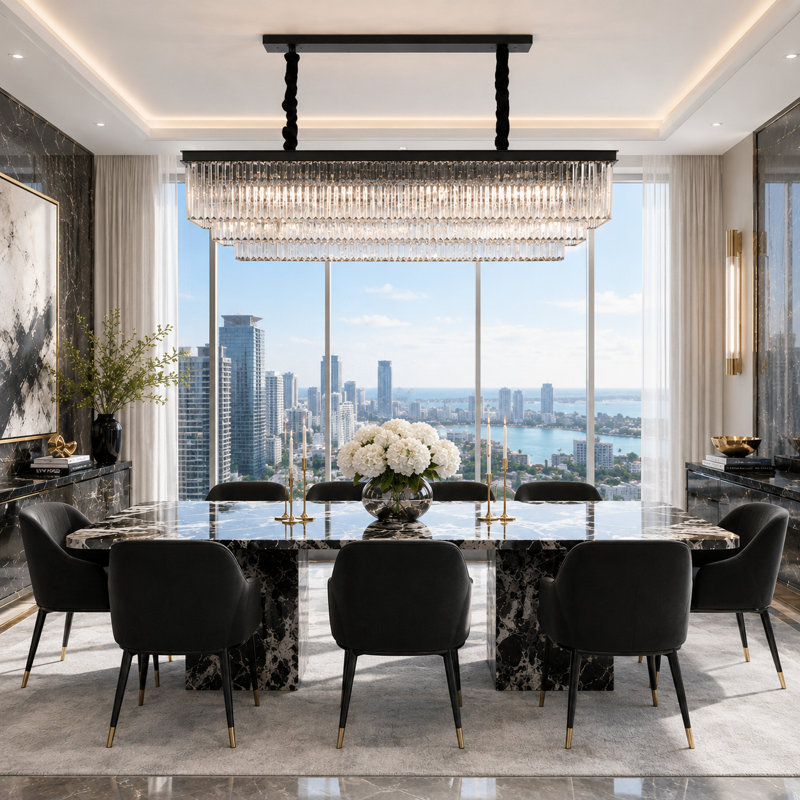 Allure 20-Light Rectangular LED Chandelier
