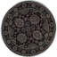 Wool Oriental Area Rug in Wine/Black