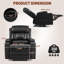 Fauteuil inclinable et chauffant de massage en simili cuir avec porte-gobelets Lumir-206942131