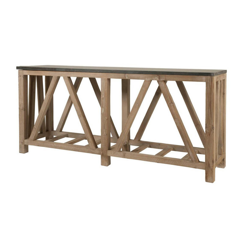 71'' Stone Top Console Table