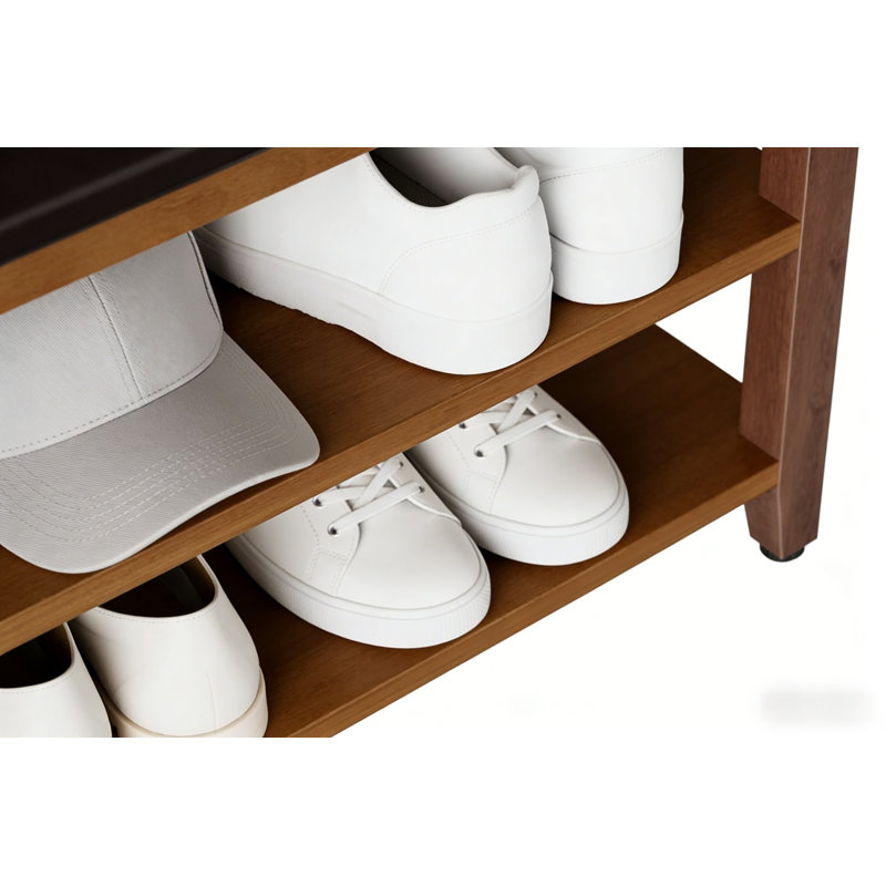 Range-chaussures en bois de qualité supérieure pour la maison, H 18,2 po x l 31,5 po x P 11,8 po