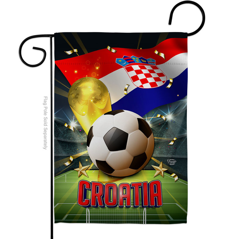 Drapeau de jardin en polyester Jaten, H 18,5 po x l 13 po
