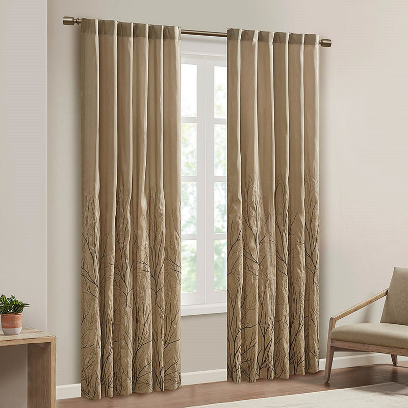 Panneau de rideau (seulement 1 panneau PC), Brun, L 50,03 po x L 84,03 po