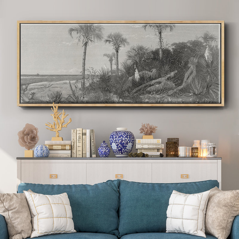 Sur la côte de la Floride - toile encadrée, H 24 po x l 60 po