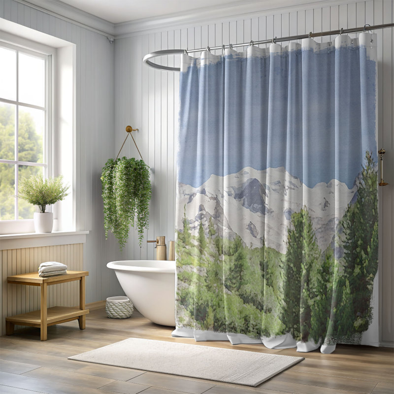 Rideau de douche Rockdale, H 74 po x l 71 po