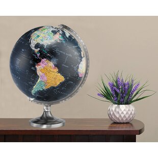 levitating globe,floating globe,cool stuff,360 degree rotation World Map  Office Decor with LED Light Base,Gift for Men Father Boys,Spinning Globe  Desk