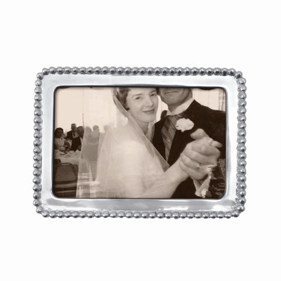 String Of Pearls Silver Metal Beaded Picture Frame