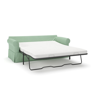 Amari 84" Rolled Arm Slipcovered Sleeper Sofa with Reversible Cushions