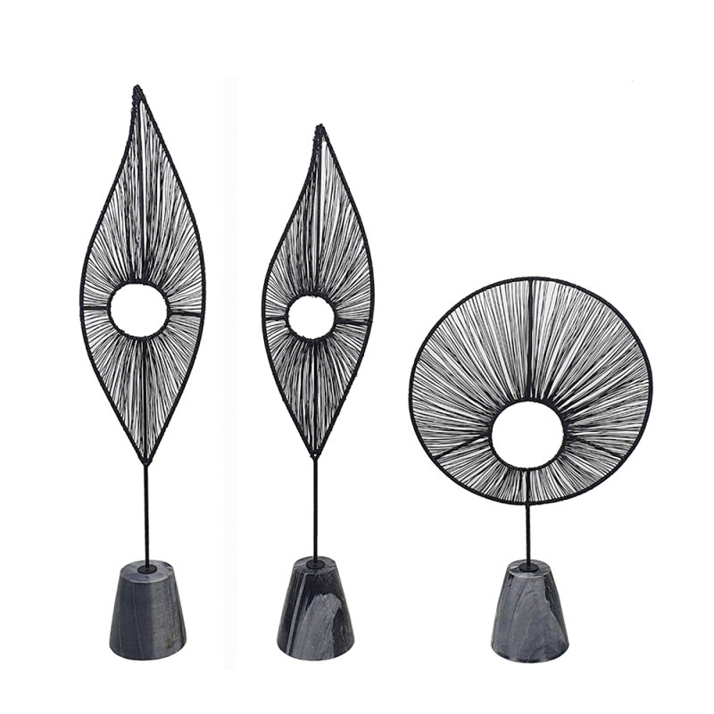S/3 Truman Decorative Leaf Statuaries