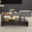 Table basse architecturale 35,4 "- Conception géométrique avec rangement ouvert