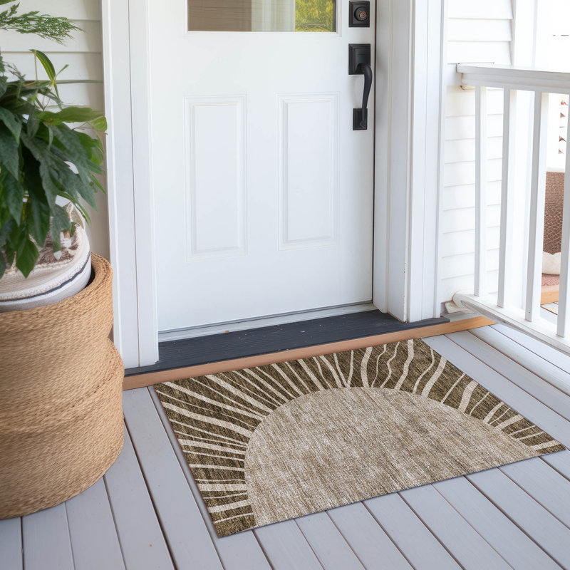 Tapis intérieur / extérieur Ayush, Rectangle 1 pi 8 po x 2 pi 6 po