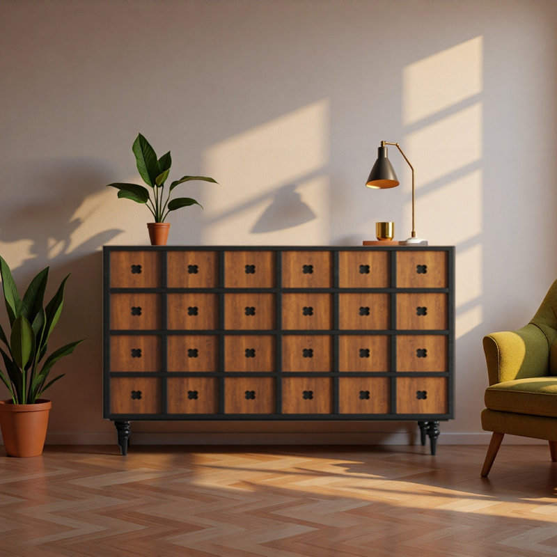 Armoire de rangement pour vitrine de salon