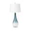 Isau - Ensemble de 2 lampes de table en verre de 30,5 po - Finition bleue et blanche-527660730