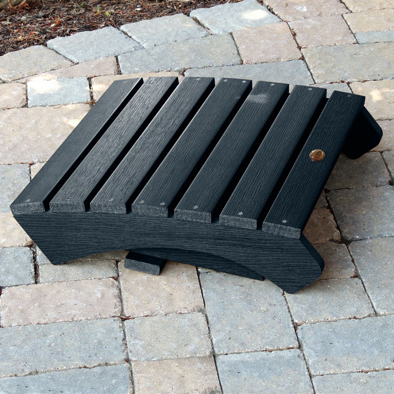Chaise Adirondack en plastique avec repose-pieds Anette, Bleu fédéral