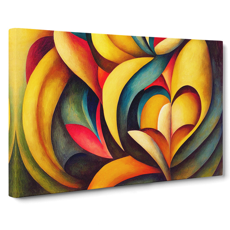 Unique Love Heart Painting Abstract - Wrapped Canvas, 50cm H x 76cm W x 3cm D