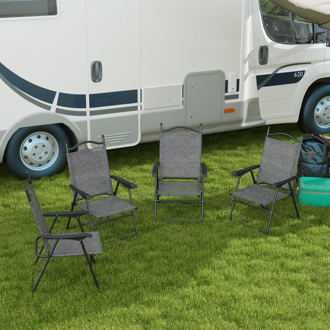Quackenbush Folding Camping Chair (Set of 4) Winston Porter Seat 