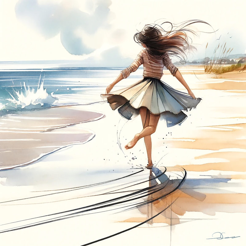 «Joyful Dance», art mural sur toile tendue, H 12 po x l 12 po x P 1 po