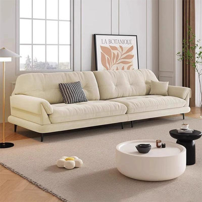 Canapé modulaire en polyester blanc crème