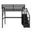 Lit mezzanine en métal avec bureau et station de charge Lit mezzanine avec lumière pour enfants adolescents-969102023-969102022