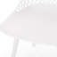 Chaises d'extérieur en polypropylène - structure blanche, résistante aux intempéries avec sièges en maille losangée - Polypropylène blanc, stable