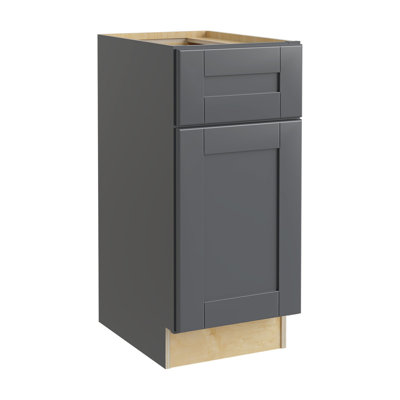 Gallery Now Sherwood 18" Wide Base Cabinet, All-Plywood Construction, Ready to Assemble, Soft-Close